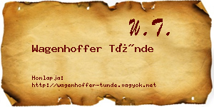 Wagenhoffer Tünde névjegykártya