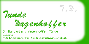 tunde wagenhoffer business card